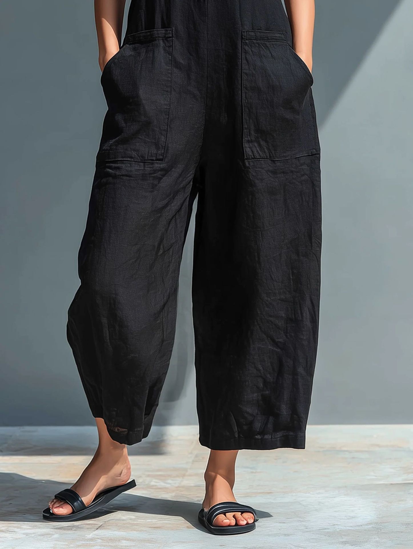 Summer Women's Clothing Sleeve - Jumpsuit Linen Relaxed incelemesi ve fiyatı
