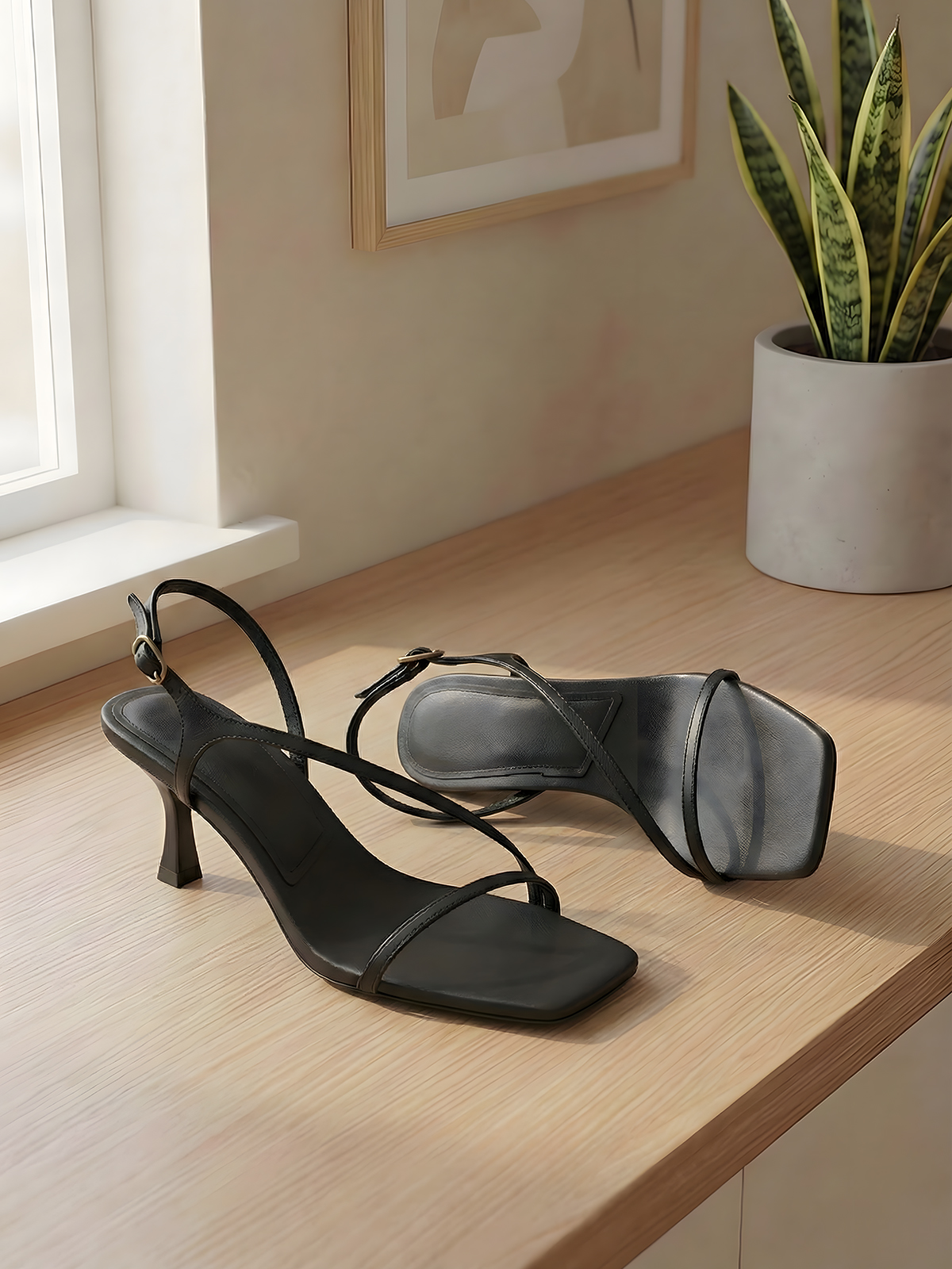 Elegant Genuine Leather Strapp - Sandal Strappy Heeled incelemesi ve fiyatı