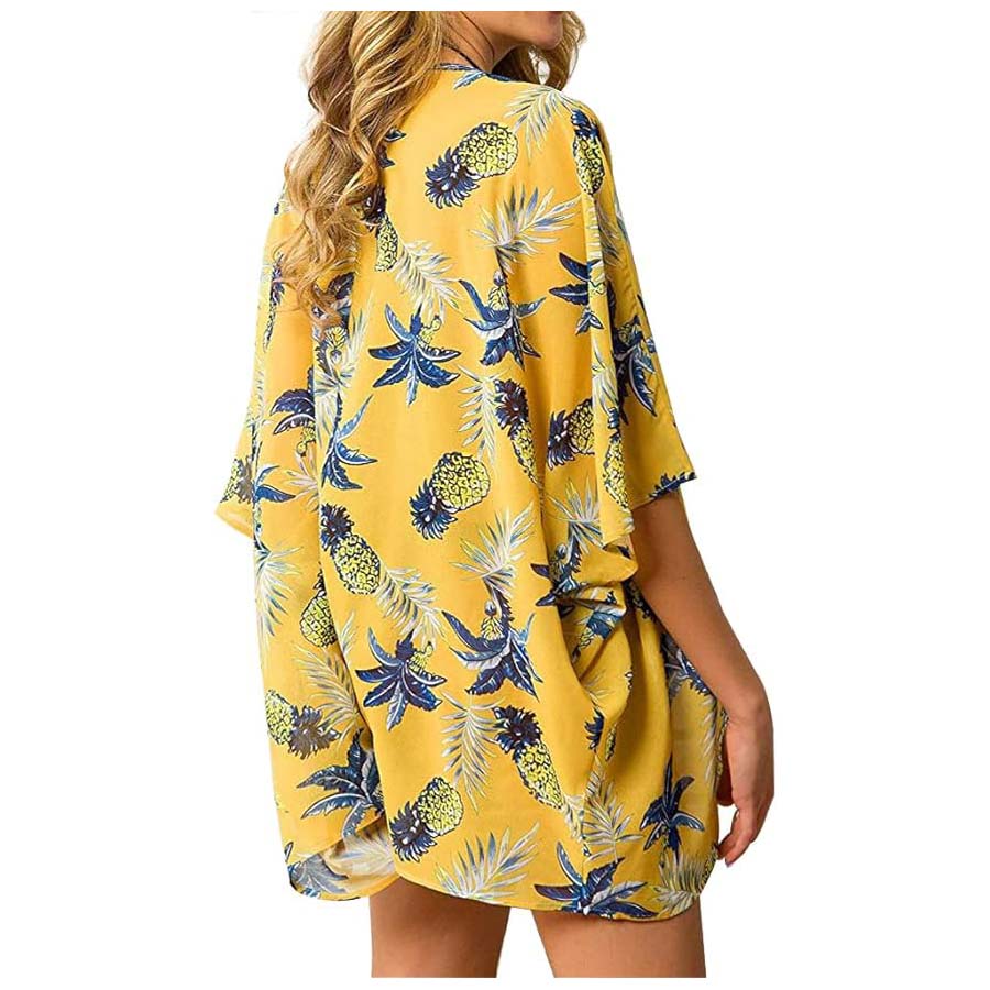 Women's Loose Sheer Chiffon Ki - Kimono Sheer Floral incelemesi ve fiyatı