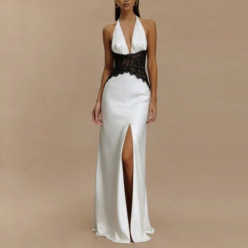 Sexy Backless Halter Maxi Dres - Maxi Dress Halter incelemesi ve fiyatı