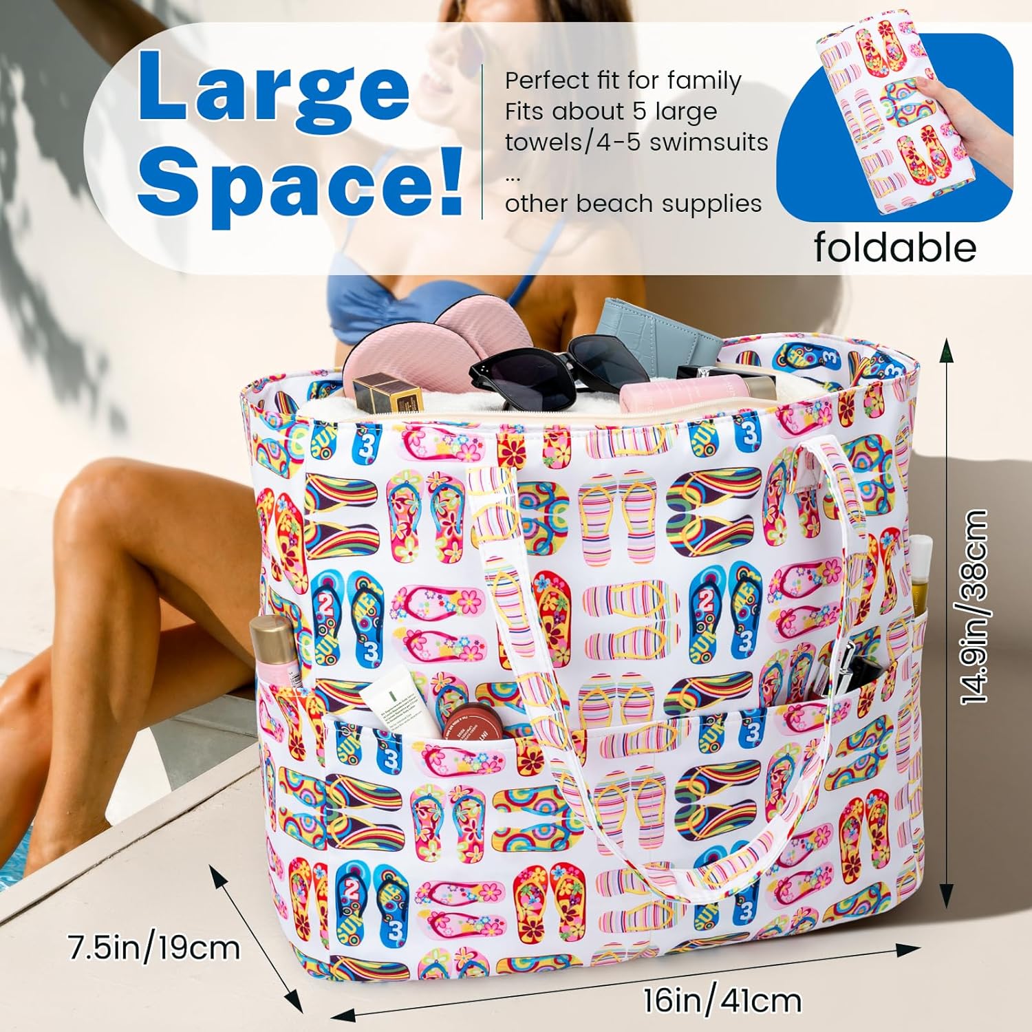Beach Bag for Women, Hobo Pool - Tote Bag Beach incelemesi ve fiyatı