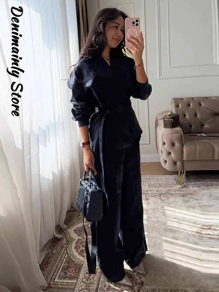 Casual Women's Linen Pants Set - Linen Pant Wide incelemesi ve fiyatı