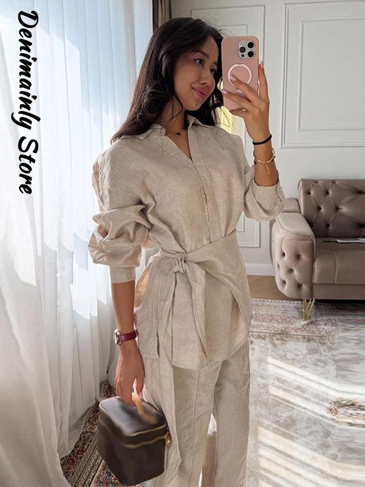 Casual Women's Linen Pants Set - Linen Pant Wide incelemesi ve fiyatı