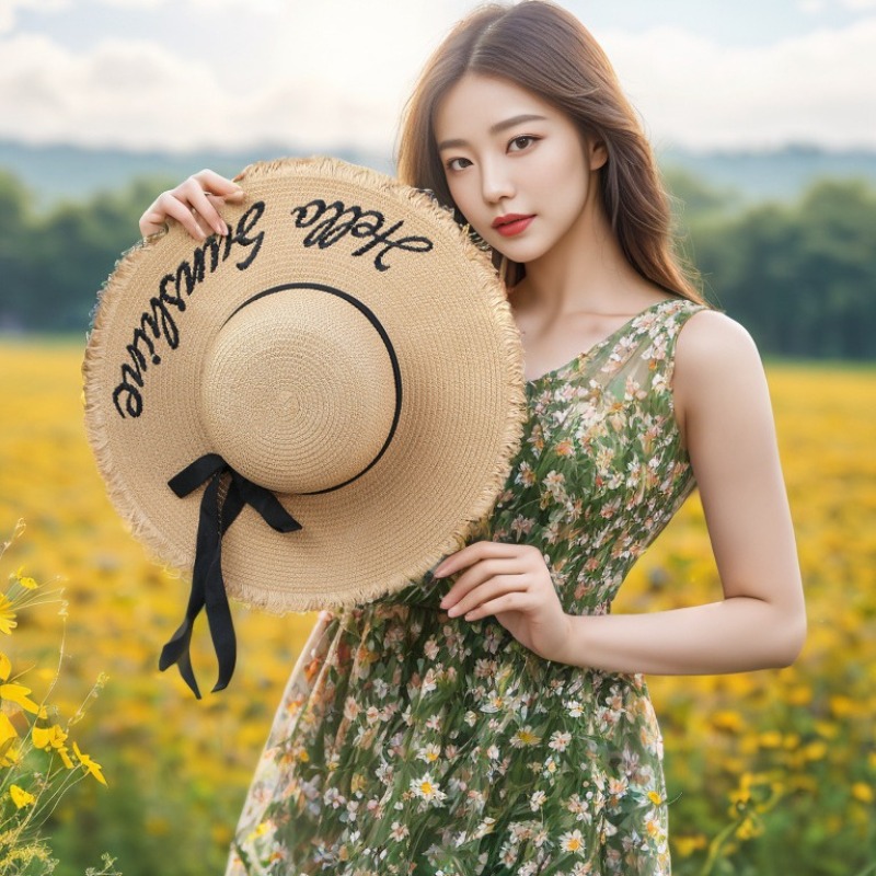 1pc Summer Floppy Beach Hats f - Hat Floppy Wide incelemesi ve fiyatı