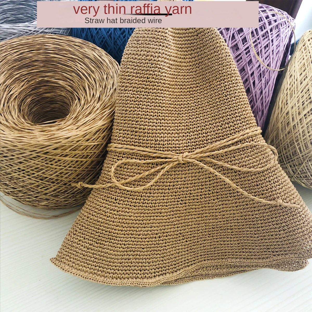 250g Thin Raffia Yarn Paper Gr - Crochet Bag Raffia incelemesi ve fiyatı