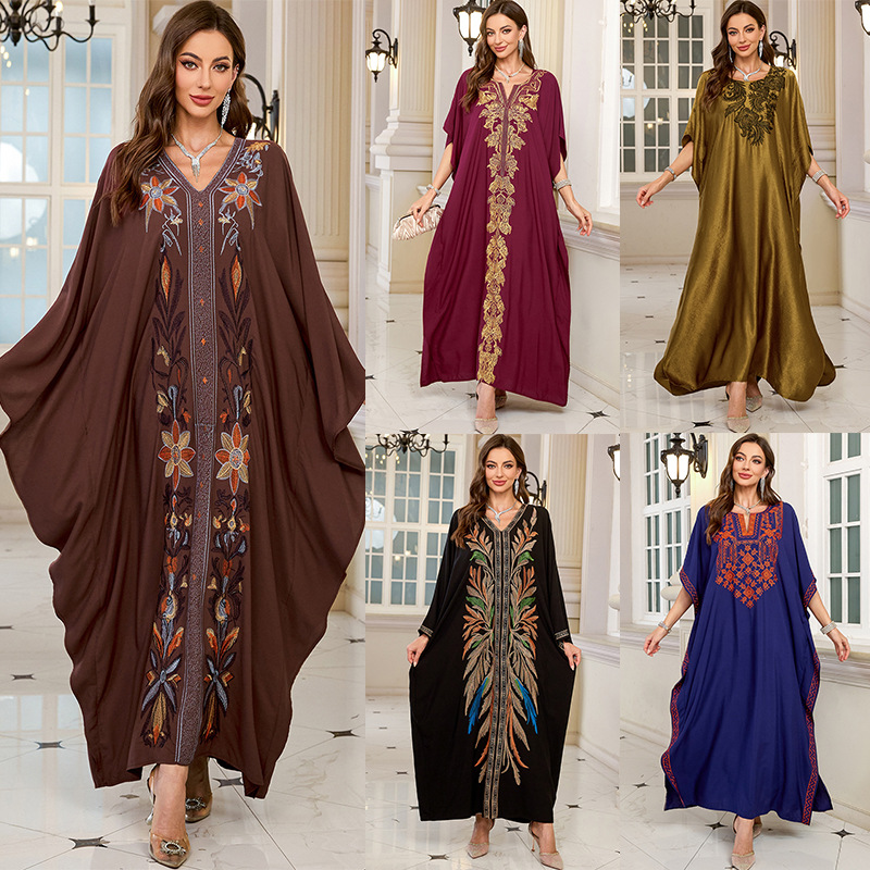 Women Embroidered Long Caftans - Cover Up Kaftan incelemesi ve fiyatı