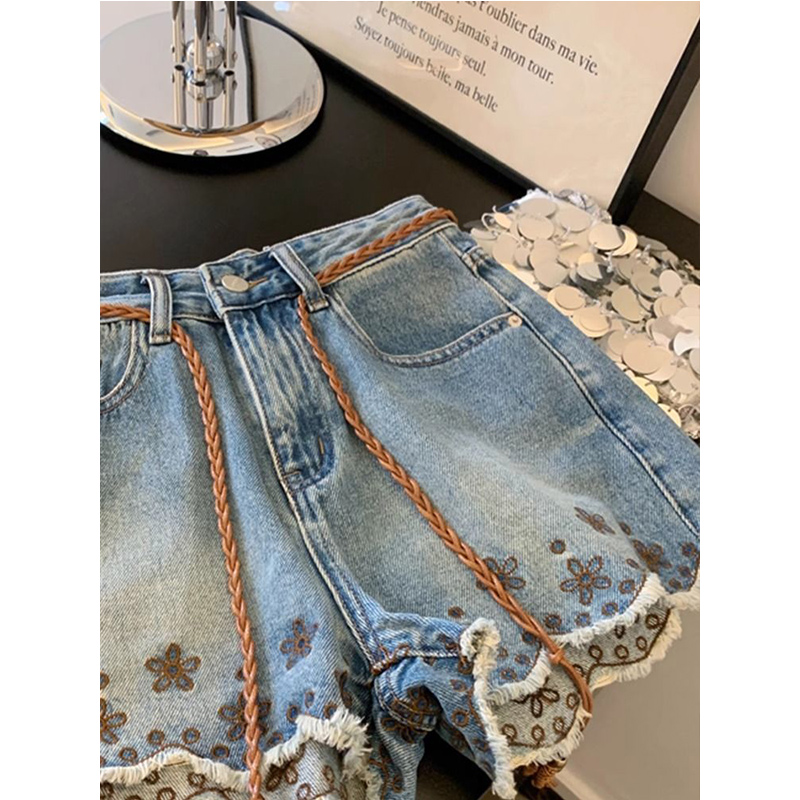 Breathable Vintage Denim Short - Shorts Denim Frayed incelemesi ve fiyatı