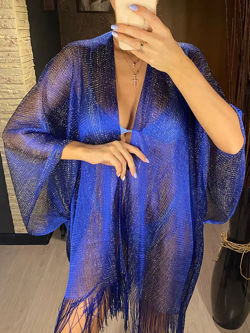 Tassel Gold Bikini Cover Up Se - Cover Up Kaftan incelemesi ve fiyatı