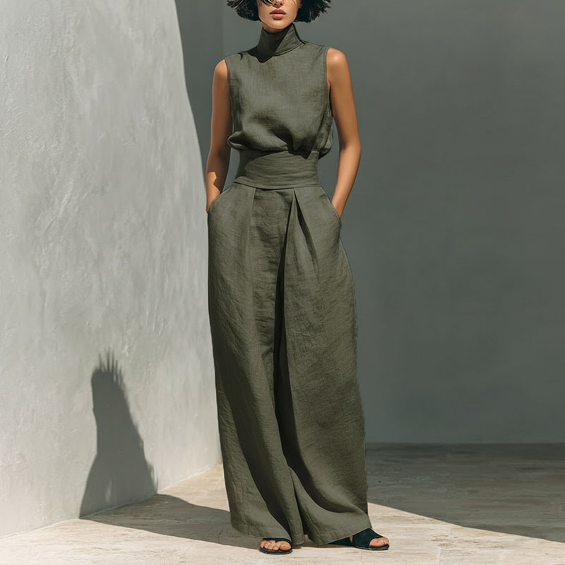 Vintage Solid Cotton Linen Sui - Linen Pant Wide incelemesi ve fiyatı