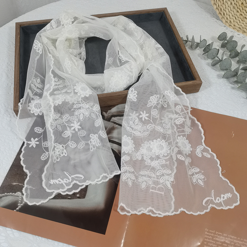 Lace Sunflower Silk Scarf Fair - Headband Summer Knit incelemesi ve fiyatı