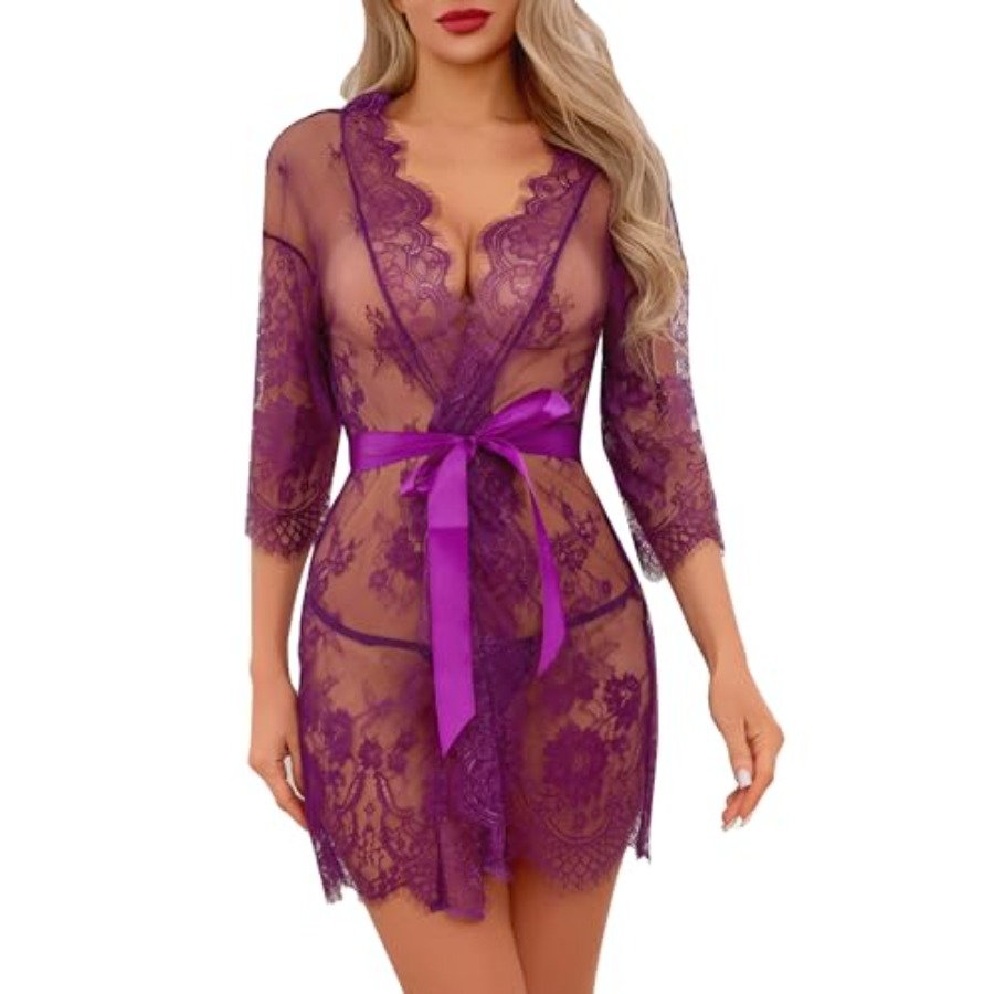 Narcisse Women's Floral Lace K - Kimono Sheer Floral incelemesi ve fiyatı